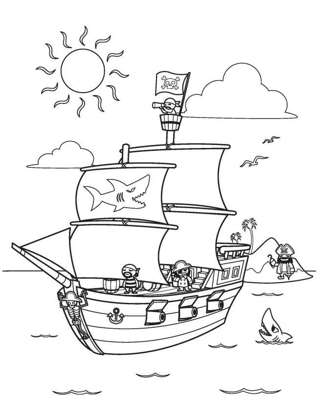 Collection of the most beautiful sailing coloring pictures