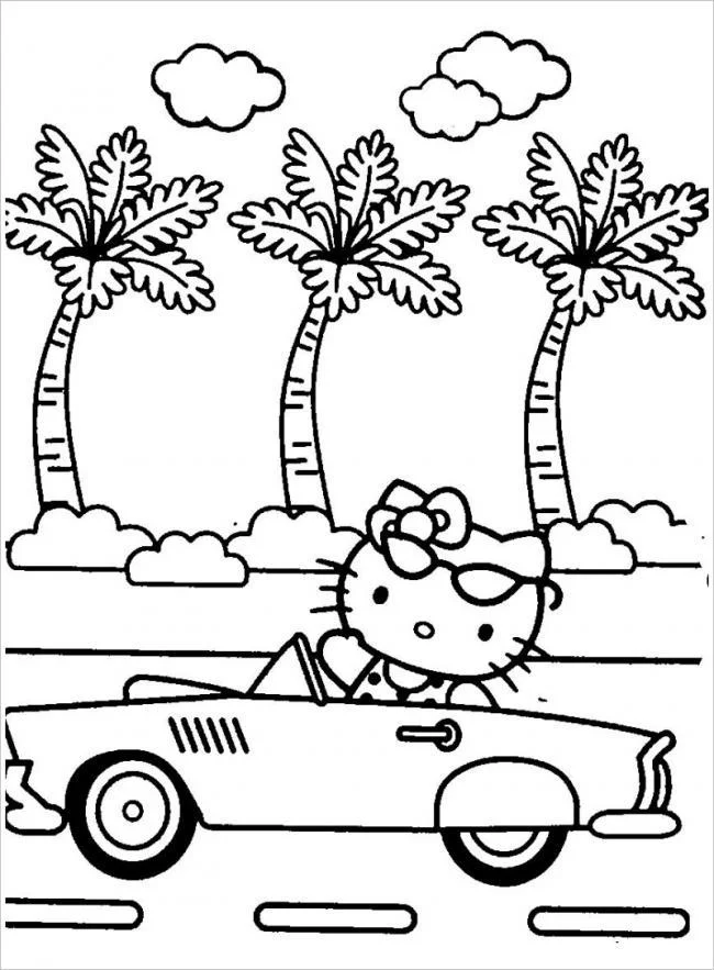 Ringkasan gambar pewarna hello kitty yang indah