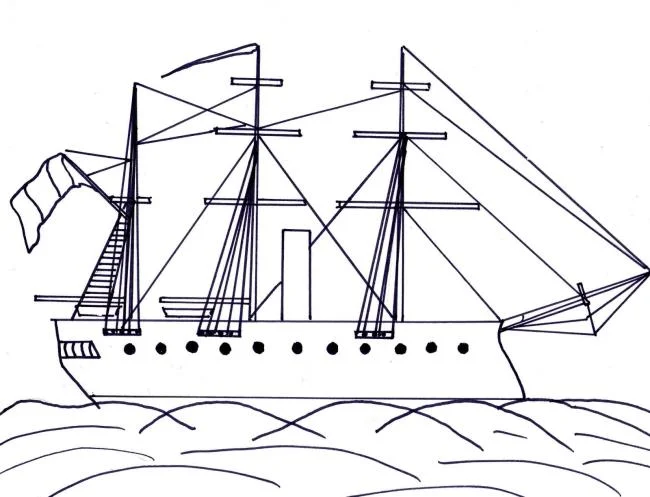 Collection of the most beautiful sailing coloring pictures