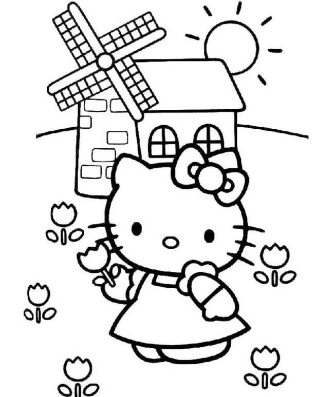 Ringkasan gambar pewarna hello kitty yang indah