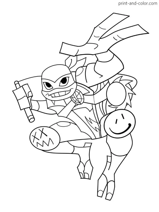 Colección de super lindas imágenes de tortugas Ninja para colorear para niños