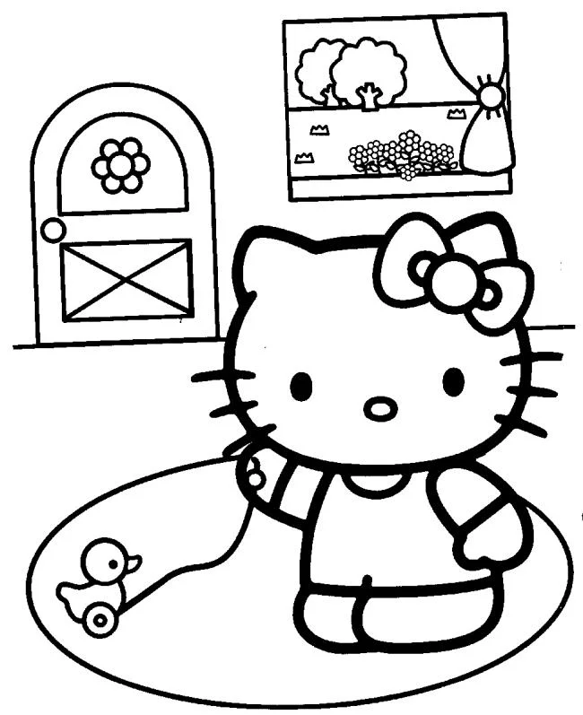 Ringkasan gambar pewarna hello kitty yang indah