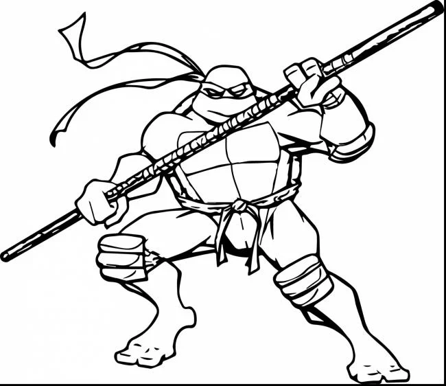 Colección de super lindas imágenes de tortugas Ninja para colorear para niños