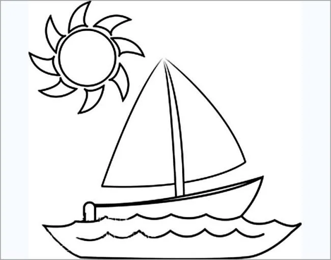 Collection of the most beautiful sailing coloring pictures