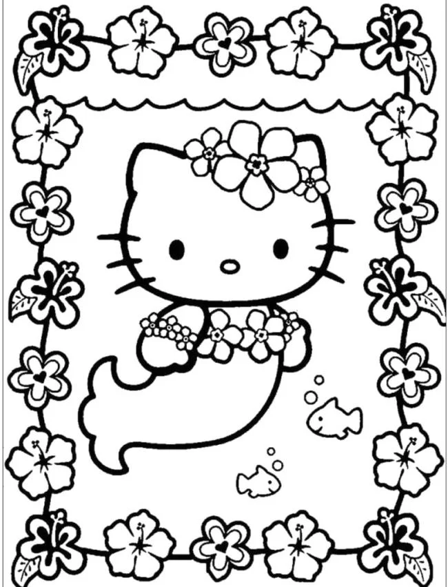 Ringkasan gambar pewarna hello kitty yang indah