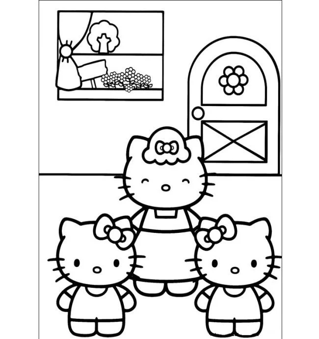 Ringkasan gambar pewarna hello kitty yang indah