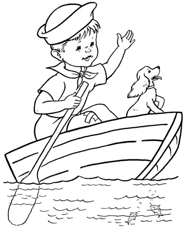 Collection of the most beautiful sailing coloring pictures