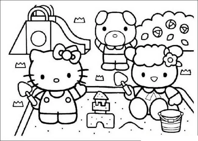 Ringkasan gambar pewarna hello kitty yang indah