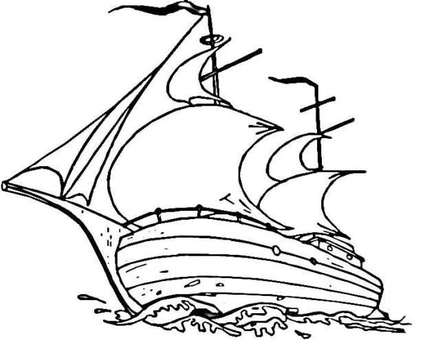 Collection of the most beautiful sailing coloring pictures