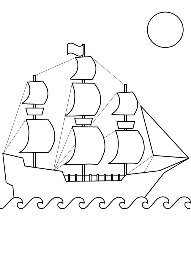 Collection of the most beautiful sailing coloring pictures