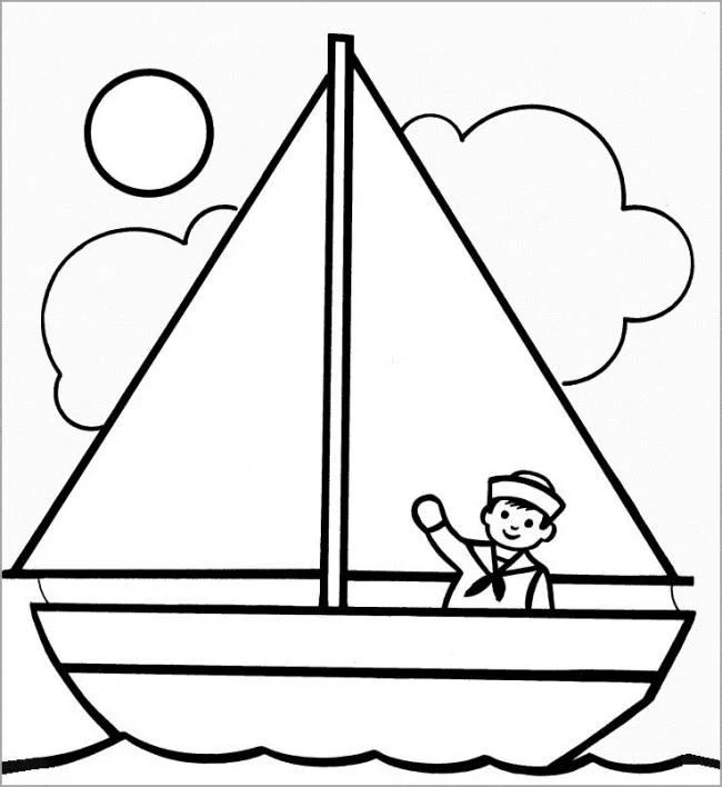Collection of the most beautiful sailing coloring pictures