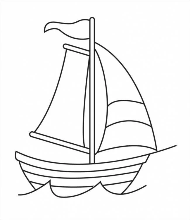 Collection of the most beautiful sailing coloring pictures