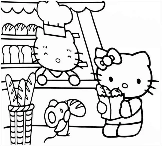 Ringkasan gambar pewarna hello kitty yang indah