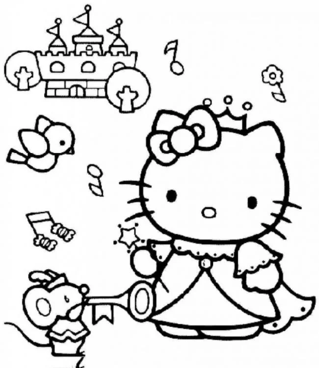 Ringkasan gambar pewarna hello kitty yang indah