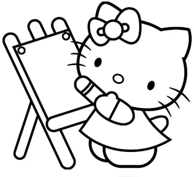Ringkasan gambar pewarna hello kitty yang indah