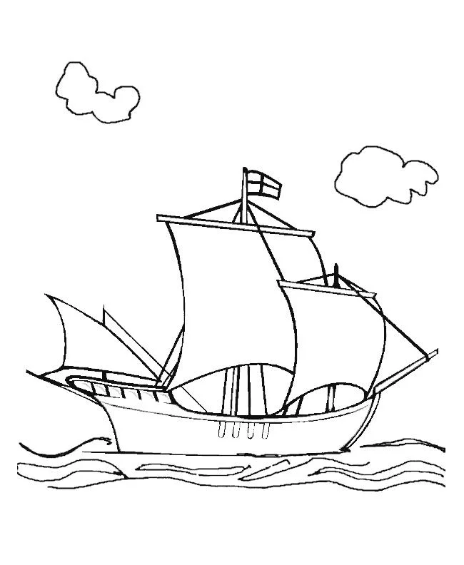 Collection of the most beautiful sailing coloring pictures