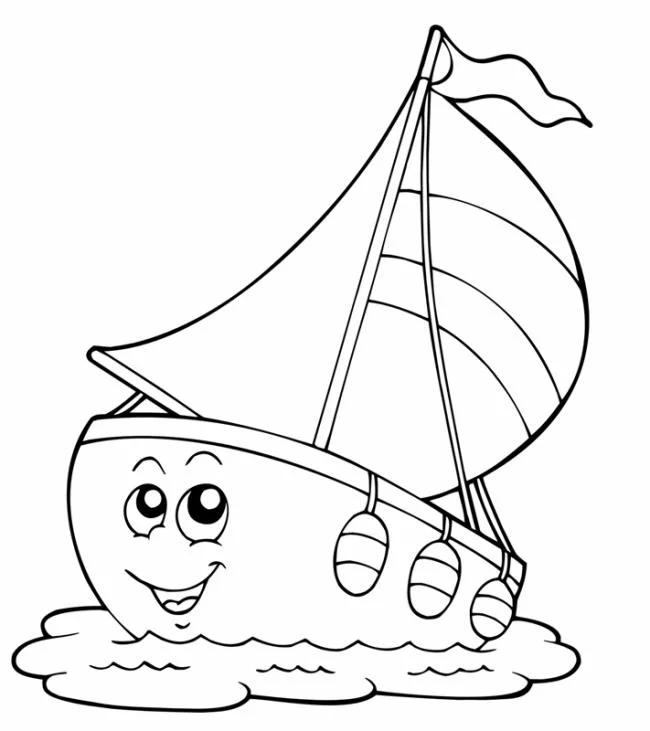 Collection of the most beautiful sailing coloring pictures