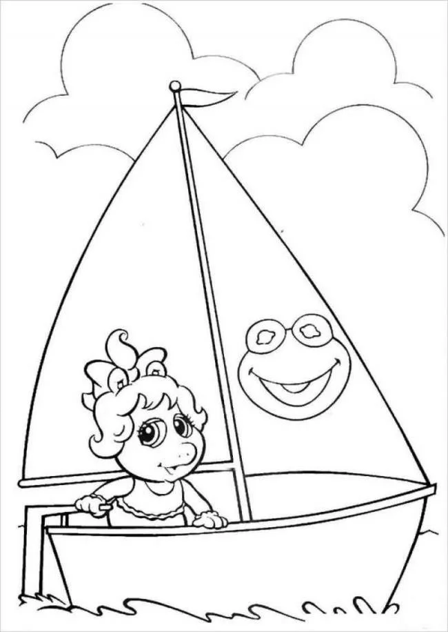 Collection of the most beautiful sailing coloring pictures