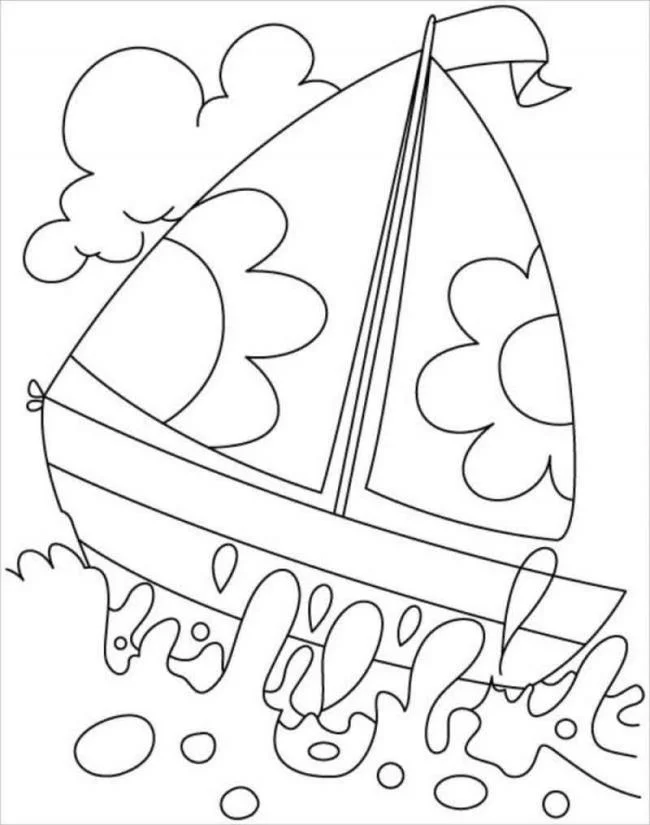 Collection of the most beautiful sailing coloring pictures