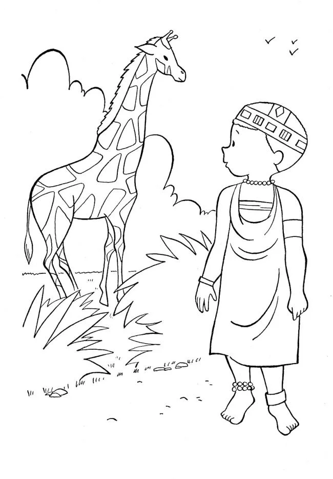 Koleksi gambar mewarnai jerapah terbaik untuk anak-anak