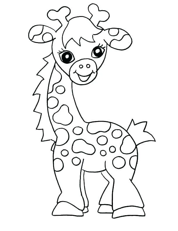 Koleksi gambar mewarnai jerapah terbaik untuk anak-anak