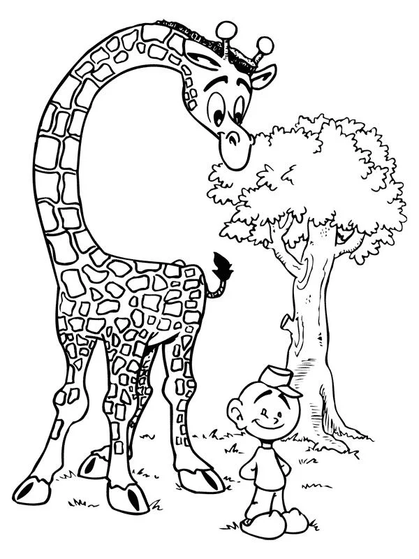 Koleksi gambar mewarnai jerapah terbaik untuk anak-anak