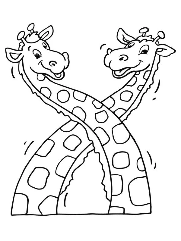 Koleksi gambar mewarnai jerapah terbaik untuk anak-anak