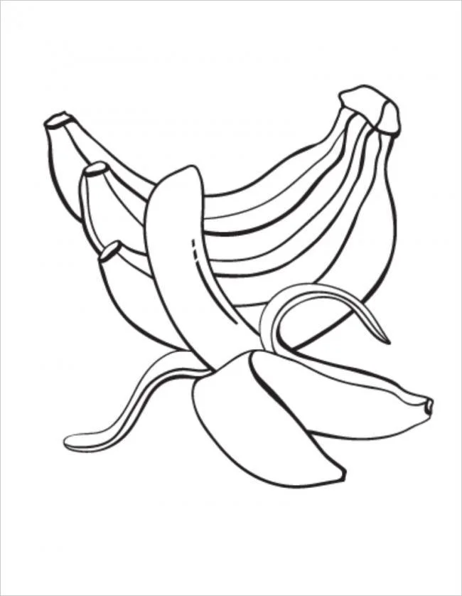 Collection des plus belles images de coloriage de banane