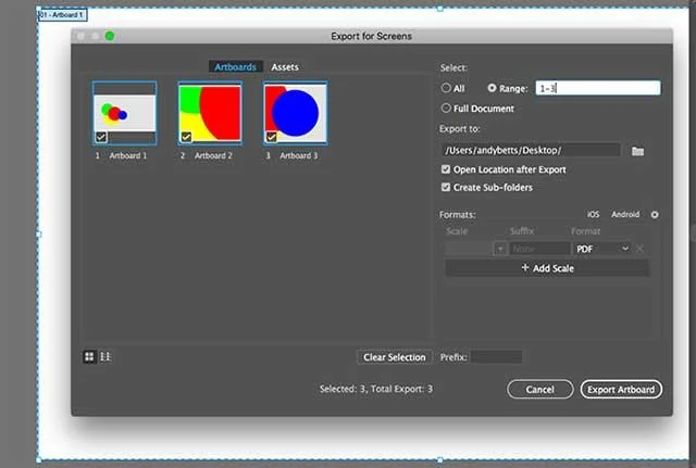 The easiest way to save AI files as PDFs is via the Save As option