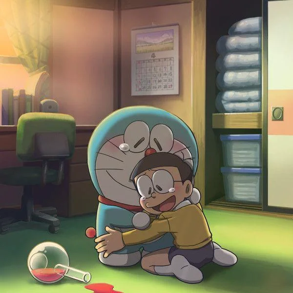 Koleksi gambar sedih nobita yang paling indah