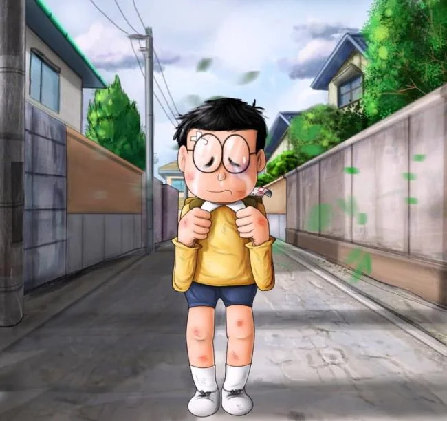 Koleksi gambar sedih nobita yang paling indah