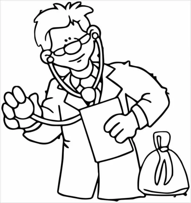 Colección de las imágenes para colorear más bellas para tu bebé médico