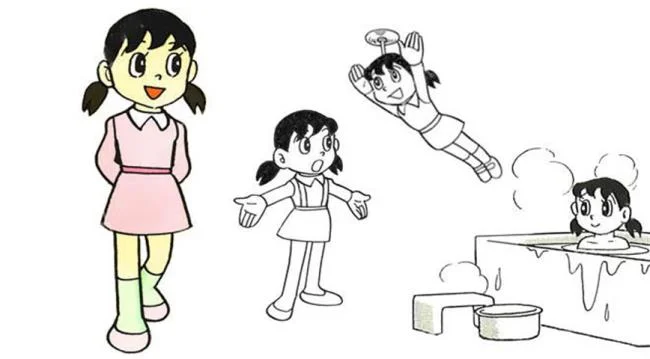 Colección de las más bellas imágenes para colorear de Shizuka para niños