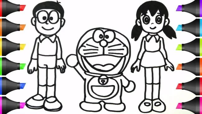 Colección de las más bellas imágenes para colorear de Shizuka para niños