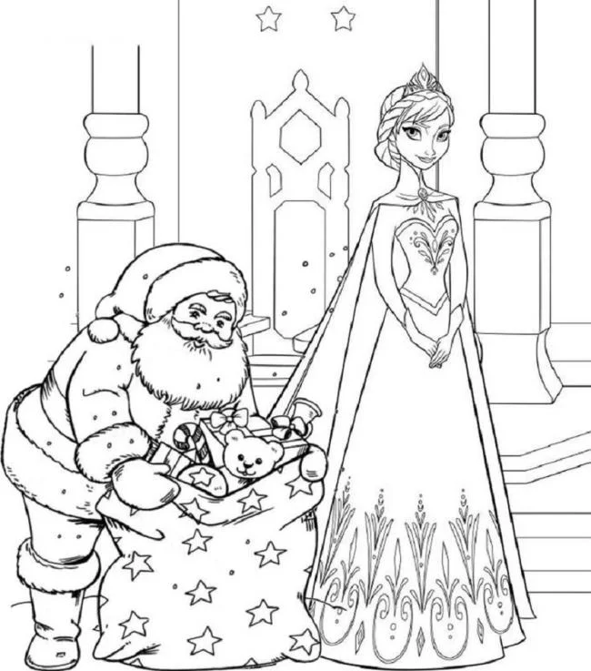 Koleksi halaman mewarnai puteri cantik Elsa
