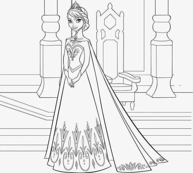Koleksi halaman mewarnai puteri cantik Elsa