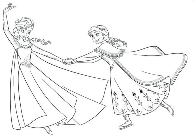 Koleksi halaman mewarnai puteri cantik Elsa