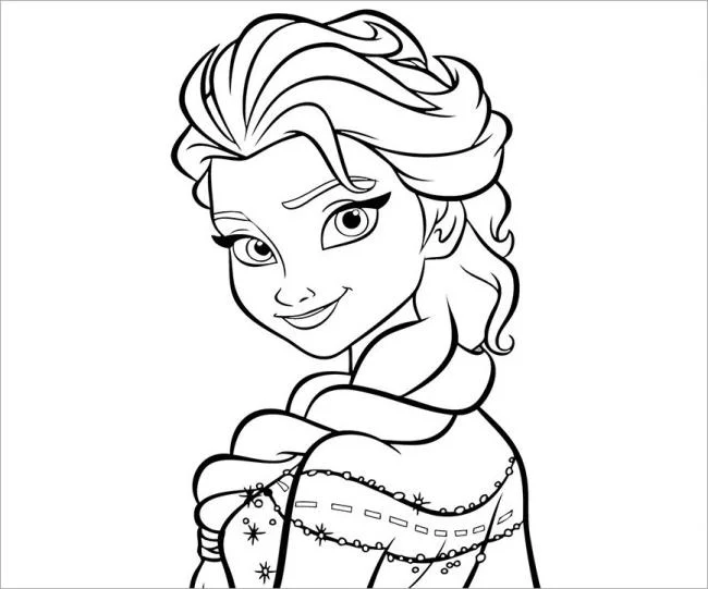 Koleksi halaman mewarnai puteri cantik Elsa