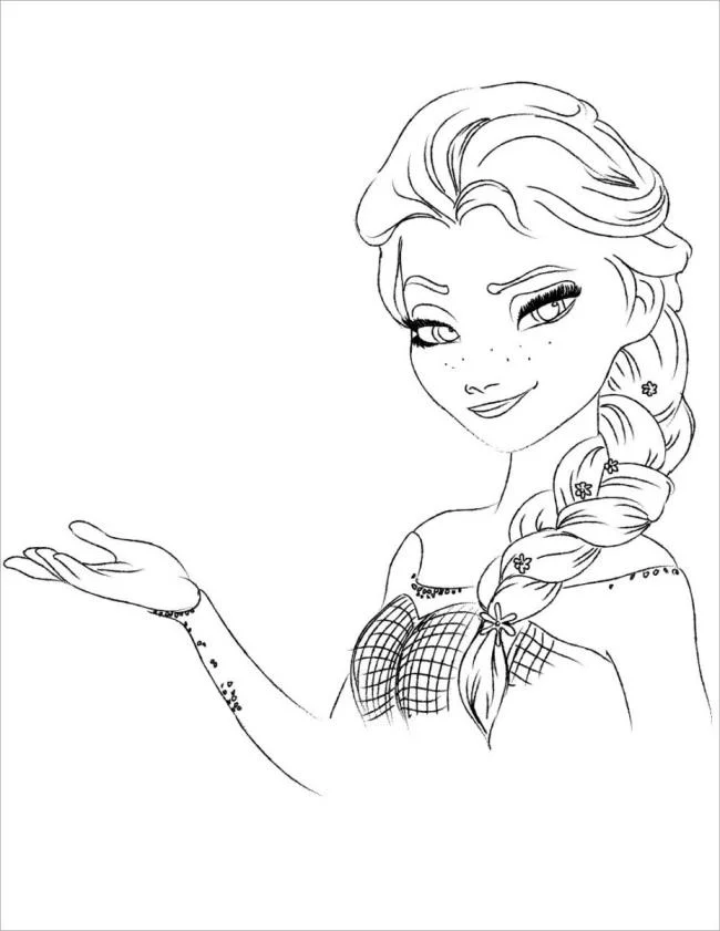 Koleksi halaman mewarnai puteri cantik Elsa