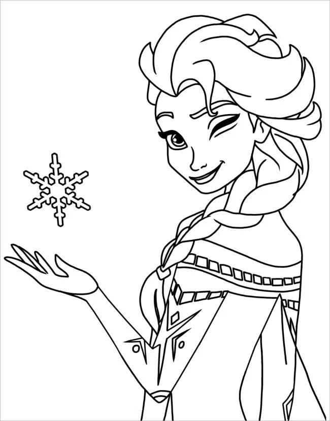 Koleksi halaman mewarnai puteri cantik Elsa
