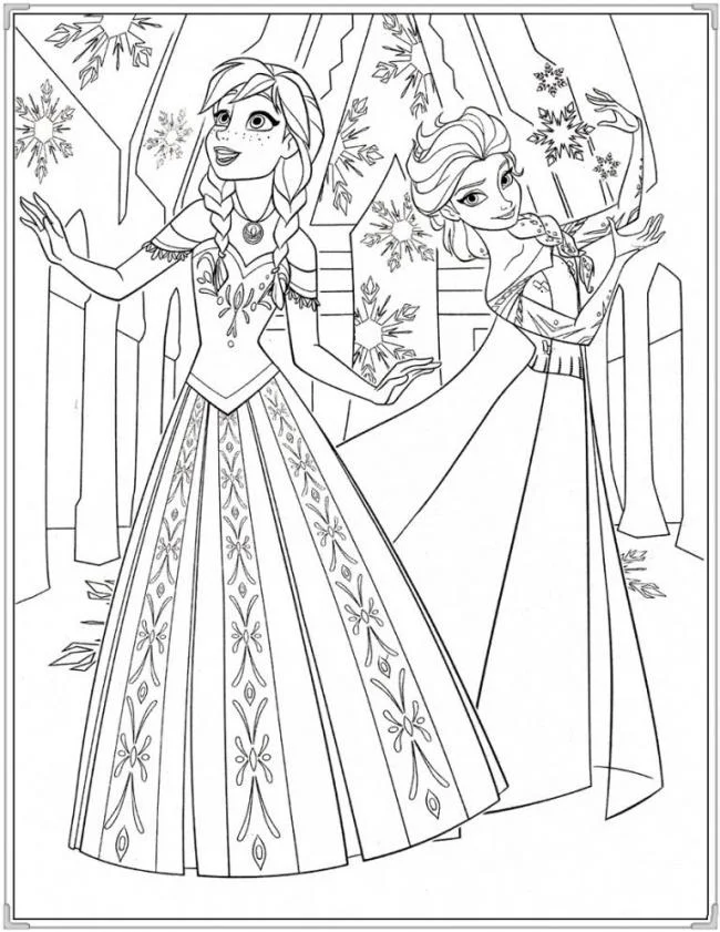 Koleksi halaman mewarnai puteri cantik Elsa