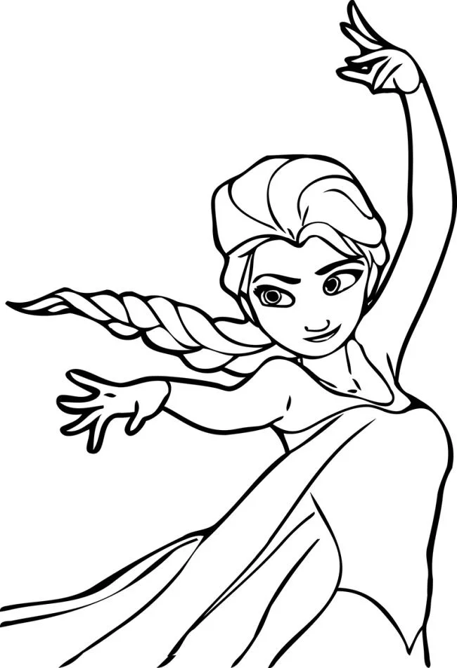Koleksi halaman mewarnai puteri cantik Elsa