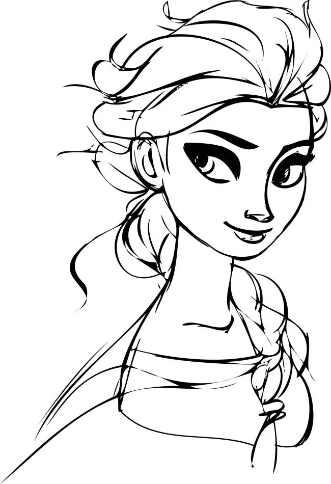 Koleksi halaman mewarnai puteri cantik Elsa