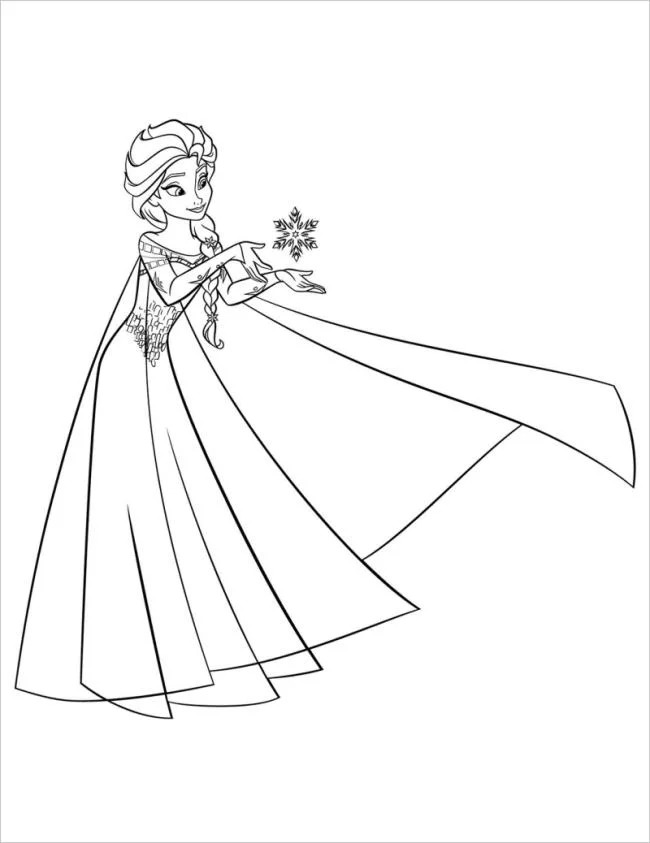 Koleksi halaman mewarnai puteri cantik Elsa
