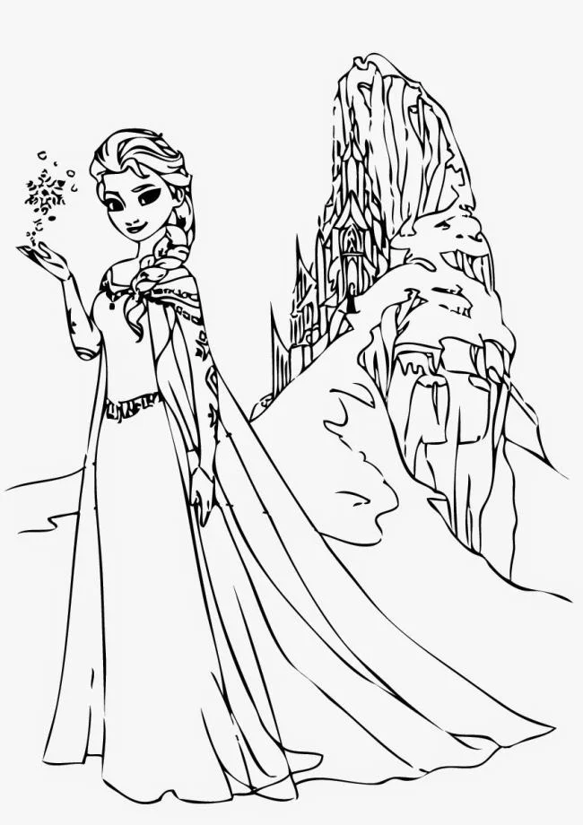 Koleksi halaman mewarnai puteri cantik Elsa