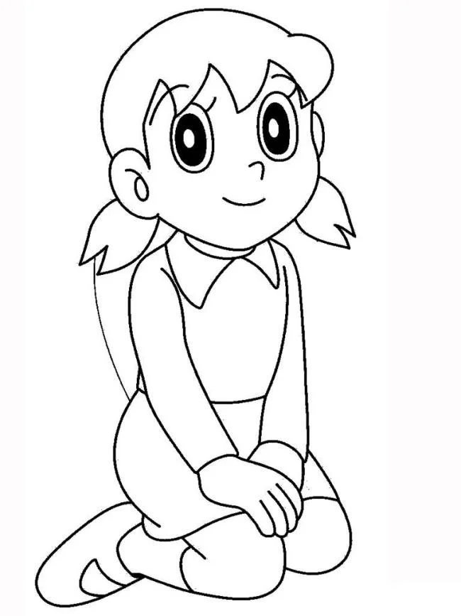 Colección de las más bellas imágenes para colorear de Shizuka para niños