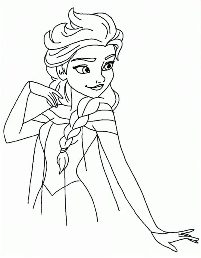 Koleksi halaman mewarnai puteri cantik Elsa