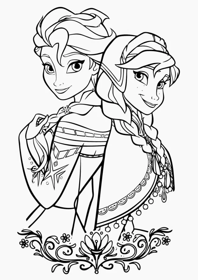 Koleksi halaman mewarnai puteri cantik Elsa