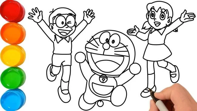 Colección de las más bellas imágenes para colorear de Shizuka para niños