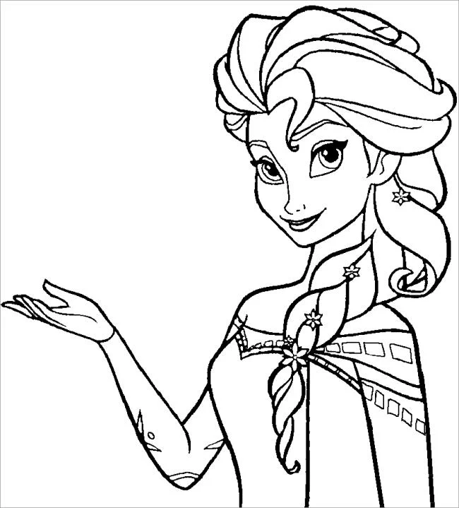 Koleksi halaman mewarnai puteri cantik Elsa